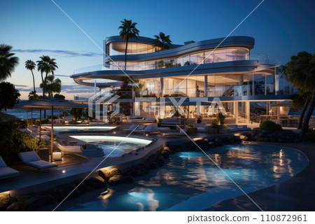 Luxury modern villa with swimming pool Luxury modern villa with swimming pool 110872961