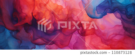 Vibrant Abstract Fluid Art Painting Background Vibrant Abstract Fluid Art Painting Background 110873128