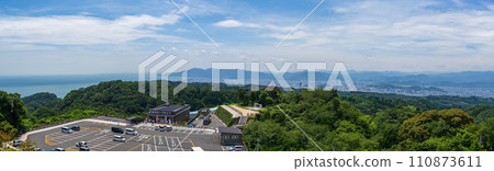 View towards Yaizu from Nihondaira, Shizuoka 110873611