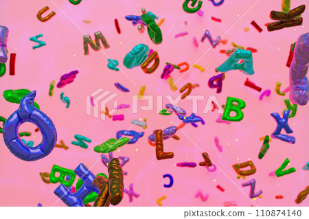 3D illustration Background for advertising and wallpaper in education and school scene. 3D rendering in decorative concept. 3D illustration Background for advertising and wallpaper in education and school scene. 3D rendering in decorative concept. 110874140