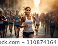 女子跑馬拉鬆的圖片 01 110874164
