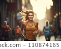 女子跑馬拉鬆的圖片 02 110874165
