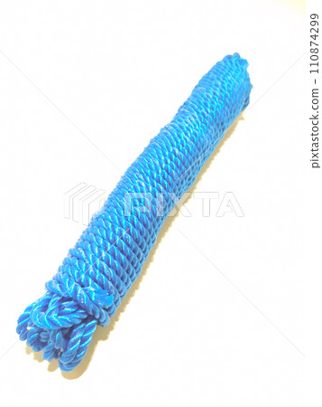 A picture of plastic rope isolated on white background A picture of plastic rope isolated on white background 110874299