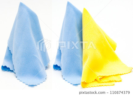 A picture of lens cleaning cloth on white background 110874379