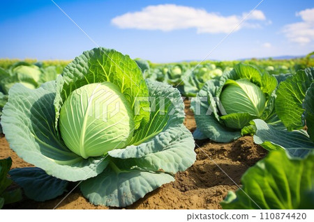 捲心菜田圖像 02 110874420