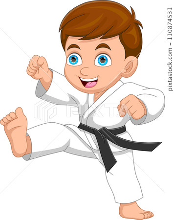 cute karate kid cartoon cute karate kid cartoon 110874531