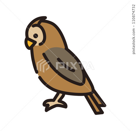 Owl animal icon illustration 110874732