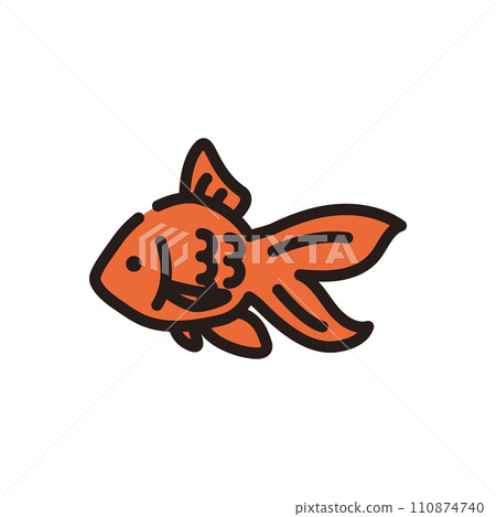 Goldfish animal icon illustration 110874740