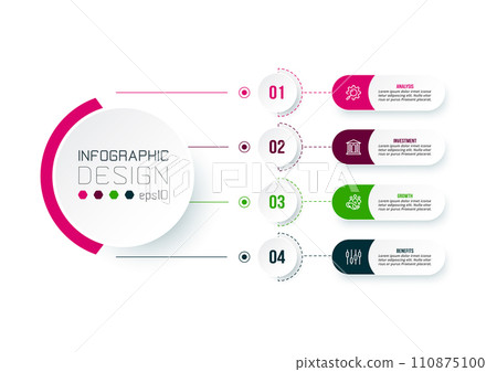Infographic template business concept with diagram. 110875100