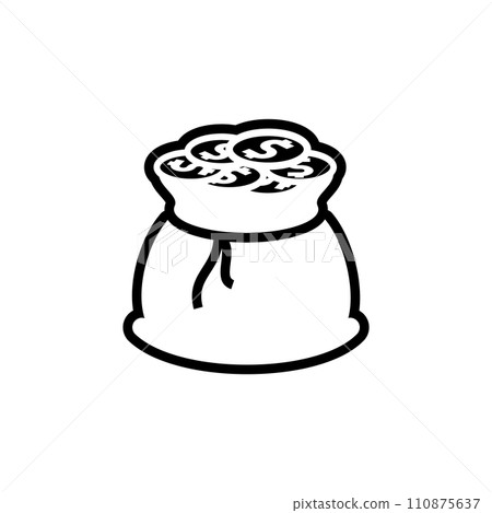 Money bag icon, made in line style Money bag icon, made in line style 110875637