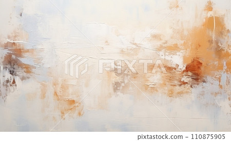 Abstract pale orange oil paint brushstrokes texture pattern painting wallpaper background AI generated Abstract pale orange oil paint brushstrokes texture pattern painting wallpaper background AI generated 110875905