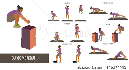 Healthy man doing cardio workout 110876060