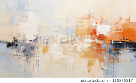 Abstract orange and blue oil paint brushstrokes texture painting wallpaper background pattern backdrop AI generated Abstract orange and blue oil paint brushstrokes texture painting wallpaper background pattern backdrop AI generated 110876517