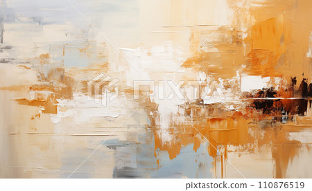 Abstract orange and blue oil paint brushstrokes texture painting wallpaper background pattern backdrop AI generated Abstract orange and blue oil paint brushstrokes texture painting wallpaper background pattern backdrop AI generated 110876519