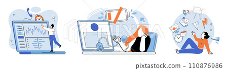 Low energy vector illustration. Emotive practices, such as journaling and therapy, can contribute to better mental well being Low energy levels can hinder both physical and mental performance 110876986