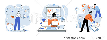 Low energy vector illustration. Emotional fatigue is common symptom prolonged low energy and burnout Taking care your mental health is crucial in combating low energy and preventing burnout Chronic Low energy vector illustration. Emotional fatigue is common symptom prolonged low energy and burnout Taking care your mental health is crucial in combating low energy and preventing burnout Chronic 110877015