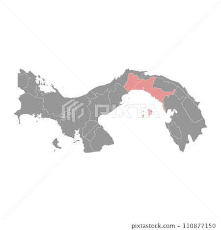 Panama Province map, administrative division of Panama. Vector illustration. 110877150