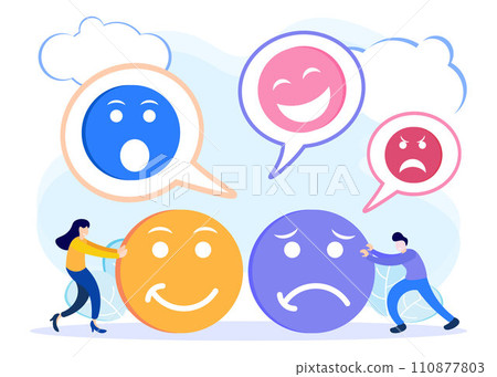 Illustration vector graphic cartoon character of emotional 110877803