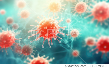 Cell division under a microscope. Cloning Cells. Cell mitosis 110879310