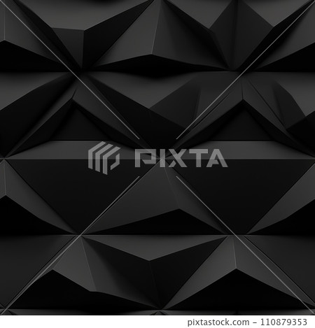 Black abstract polygonal background wall 110879353