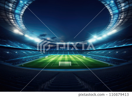 Grass inside the football stadium 110879413