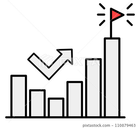 聚合呈成長趨勢的資料的長條圖插圖 110879463