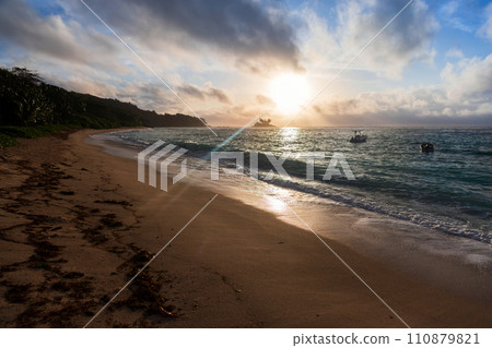 Anse Royale beach at dawn, Seychelles. Coastal landscape 110879821