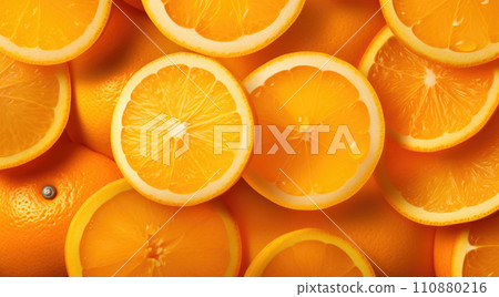 Orange slices as background texture 110880216