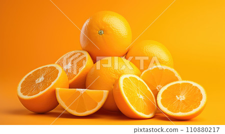 Orange slices as background texture 110880217
