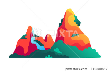 Khao Phing Kan - modern flat design style single isolated image 110880857