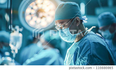 Doctor performing surgery at hospital Doctor performing surgery at hospital 110880865