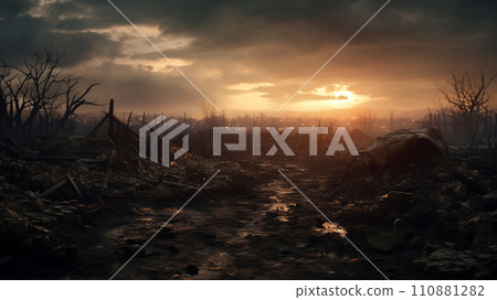 environmentally destroyed world 110881282