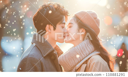 情侶接吻 情侶接吻 110881291