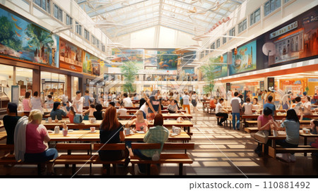 擁擠的美食廣場 擁擠的美食廣場 110881492