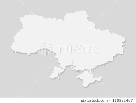 Vector map Ukraine template Europe outline country 110881497