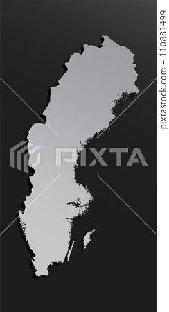 Vector map Sweden silver material, Europe country Vector map Sweden silver material, Europe country 110881499