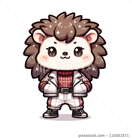時尚刺蝟的插圖 時尚刺蝟的插圖 110881871
