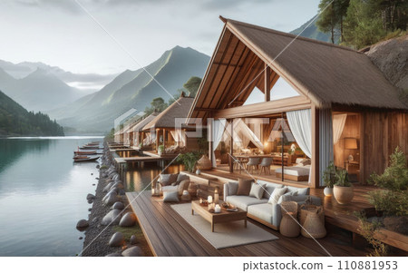 Modern house on the shore of Lake Modern house on the shore of Lake 110881953