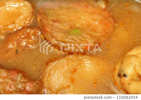 Mestin meal on wood stove 110882034