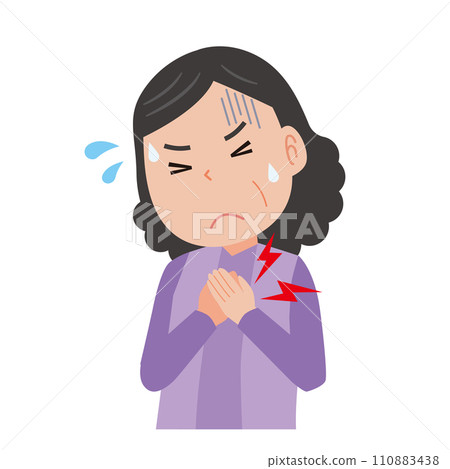 中年婦女胸口痛 110883438