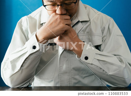 Businessman in work clothes worried Businessman in work clothes worried 110883533