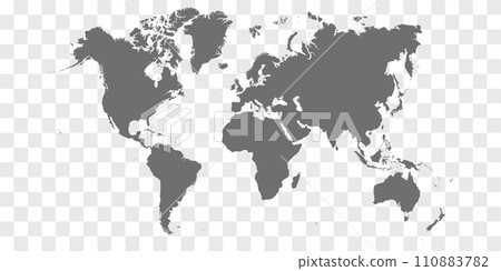 Illustration of a Colored map of world 110883782