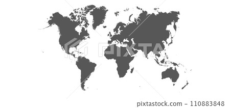 Illustration of a Colored map of world 110883848