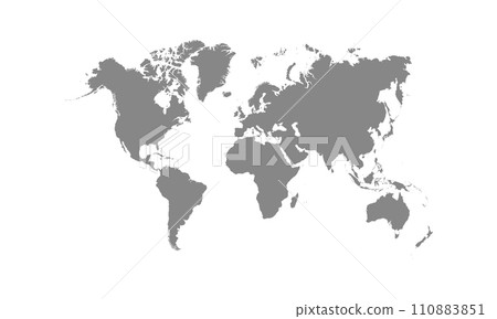 Illustration of a Colored map of world 110883851