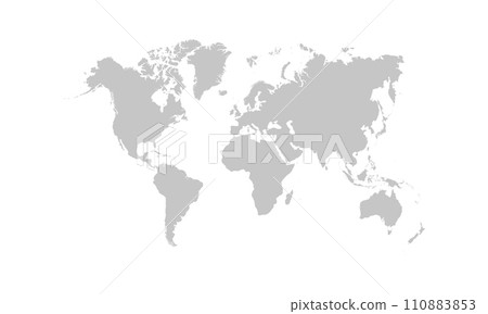 Illustration of a Colored map of world Illustration of a Colored map of world 110883853