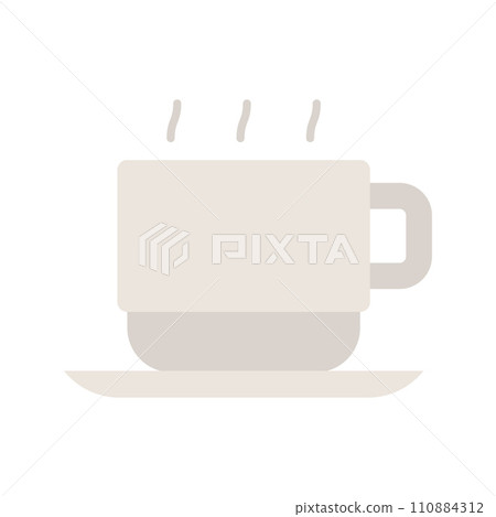 Coffee cup icon. Cup of hot cafe coffee or caffeine drink. 110884312