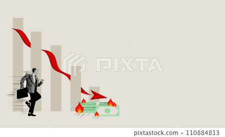 Financial recessions on small businesses. Conceptual design. Economy, crisis business concept Financial recessions on small businesses. Conceptual design. Economy, crisis business concept 110884813