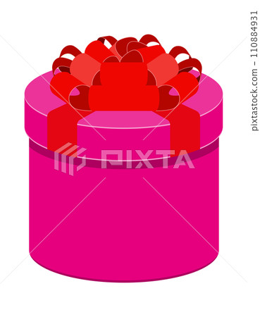 gift box with bow and ribbon stock vector illustration 110884931