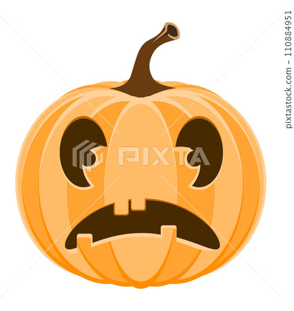 horrible pumpkin halloween stock vector illustration 110884951