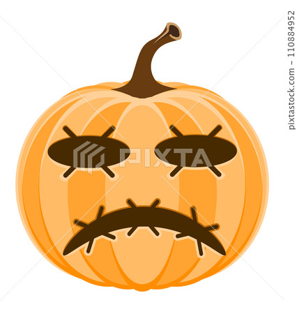 horrible pumpkin halloween stock vector illustration 110884952